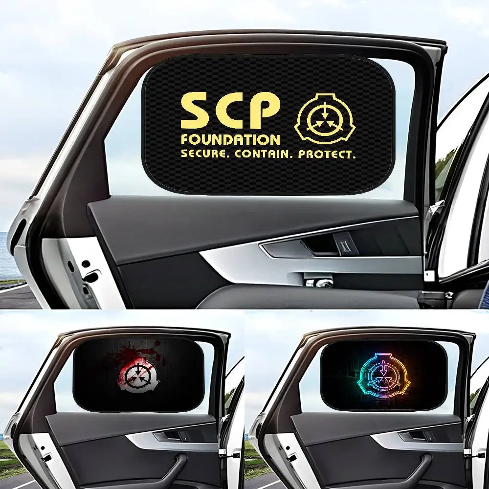 

S-SCP LOGOS Car Sun Shade UV Electrostatic Adsorption Car Window Sunshade Universal Auto Outdoor Sunscreen