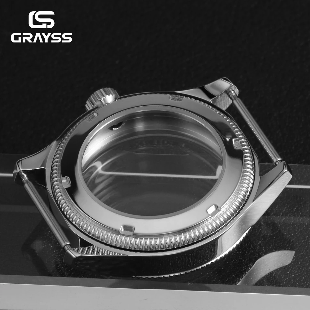 NEUES 38mm Retro-Militär-Piloten-Edelstahl-Uhrengehäuse AR Super Bubble Mineralglas Passend für NH35 NH34 Mechanisches Uhrwerk Münzkante – Detail 3