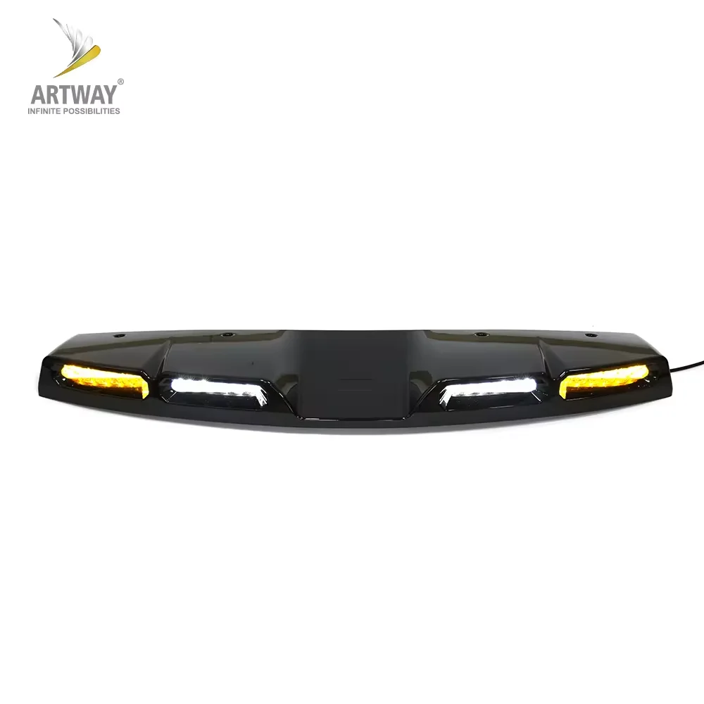 Glossy Black 4 Yellow Led ABS Auto Front Roof Lamp Toplight LED Dome Light Top Light for New Defender