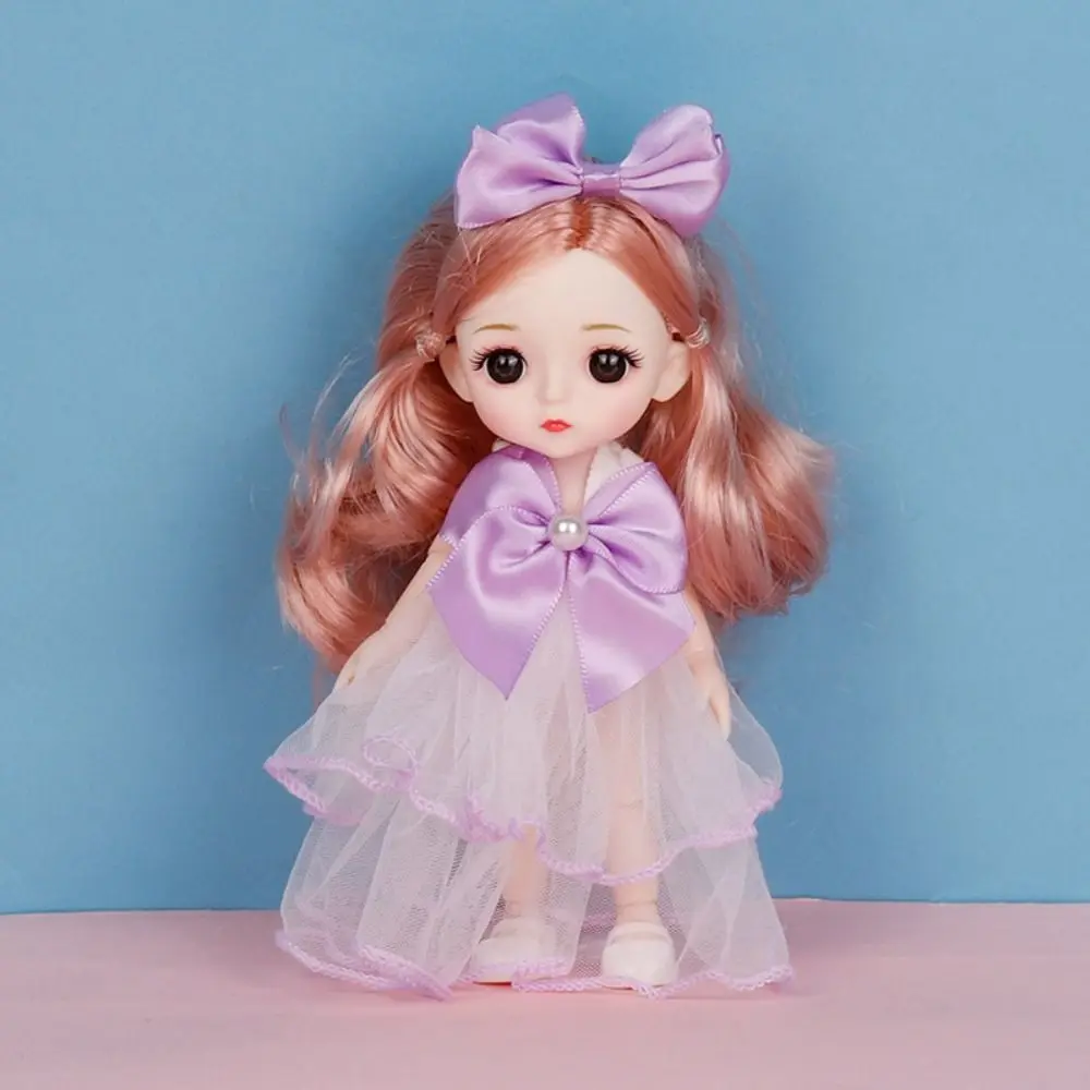 Ronde Gezicht Grote Ogen 16 cm BJD Pop 1/12 Schaal Beweegbare Leuke Gezicht BJD Pop 13 Gewrichten Zoete Bjd Mini 16 cm Pop Diy Geschenken