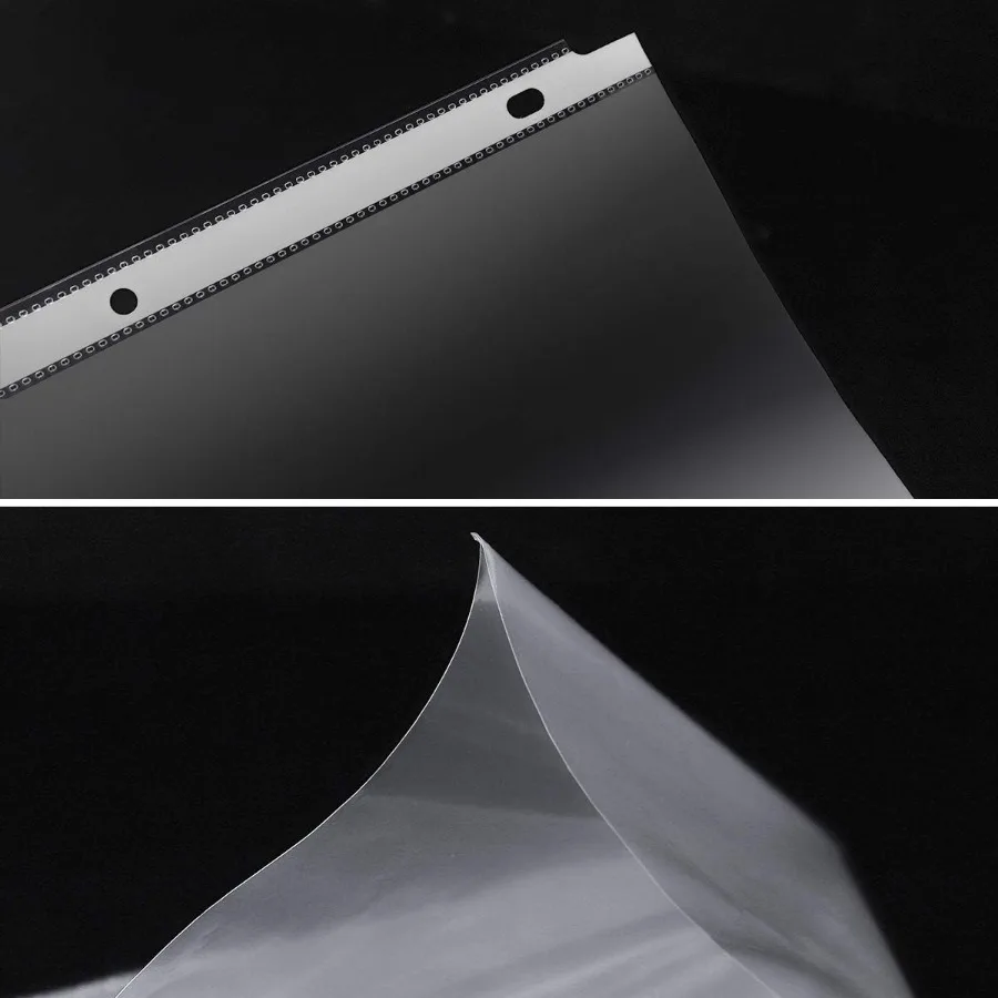 واقيات الورق 100 عبوة من واقيات الصفحات البلاستيكية 3 فتحات ترقية المواد السميكة واقيات الصفحات الواضحة تناسب المعيار 8.5 × 1 #6