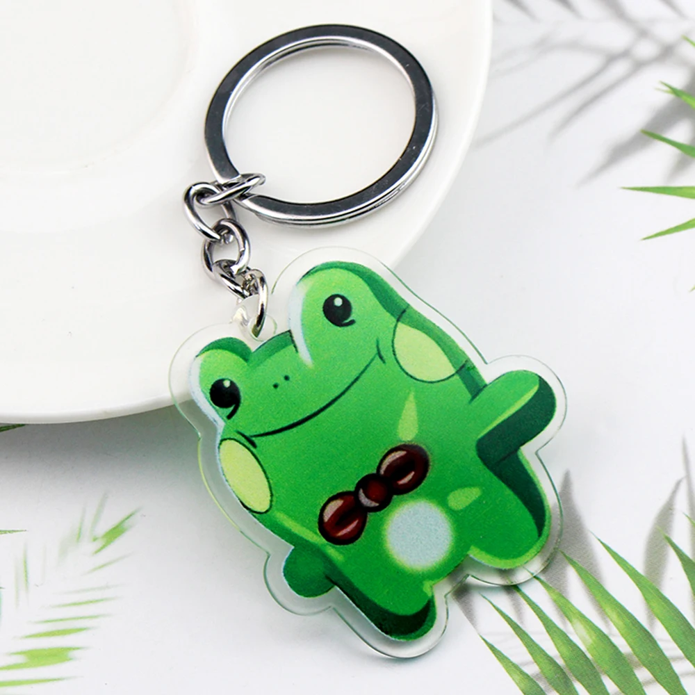 Yoonbum Frog Acrylic Keychain Killing Stalking Pendant Key Chain For Women Men Kids Keyring Jewelry Gift ﻿