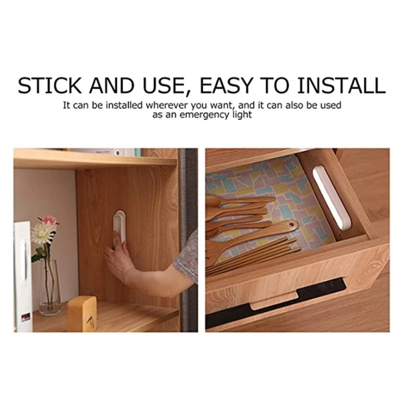 Luzes LED Puck com interruptor dimmer contato, sob a iluminação do armário