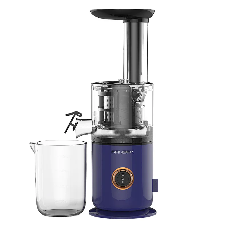 Mesin Pembuat Jus Elektrik Mixer Peralatan Dapur Portabel untuk Blender Smoothie Es Krim Buah Baja Tahan Karat 40W 220V ZJ03