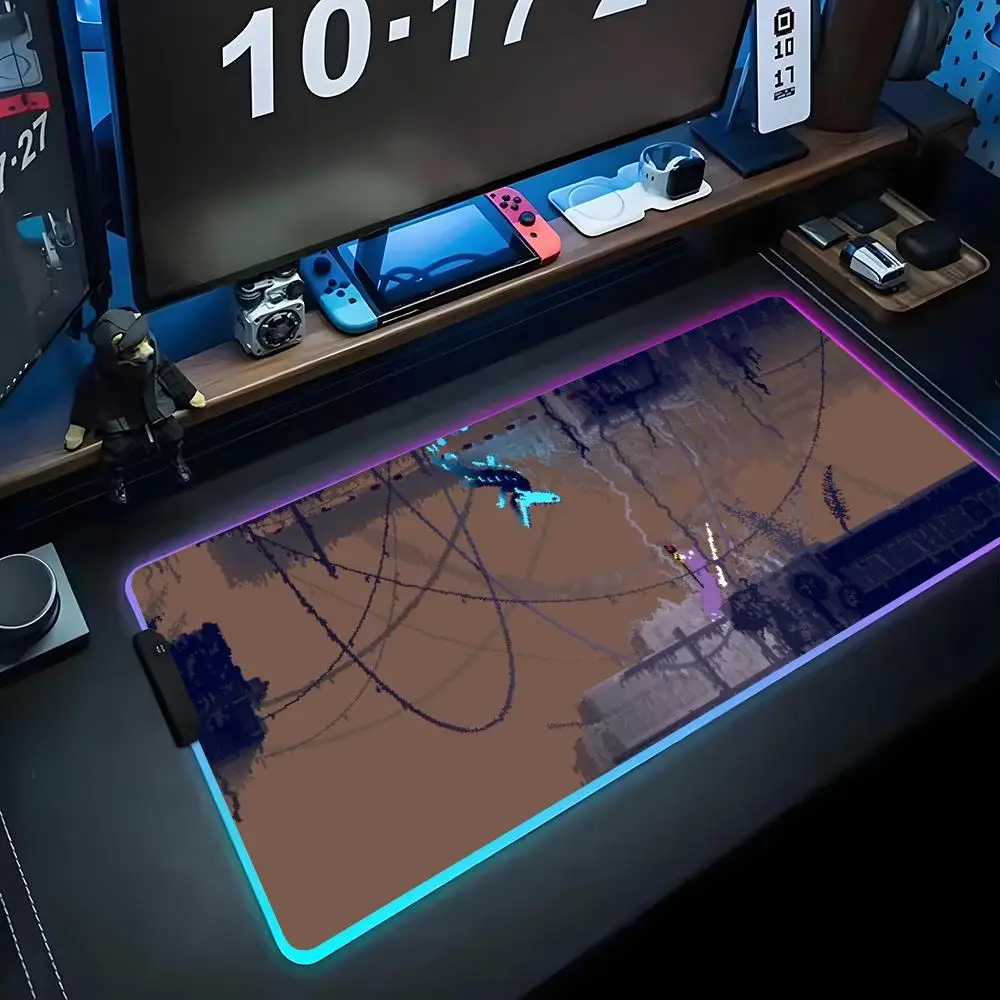 

Коврик для мыши Rain World RGB Gaming Mousepad Большой светодиодный коврик для ПК Настольный коврик Светящийся коврик для мыши Большие коврики для клавиатуры Настольный коврик с подсветкой