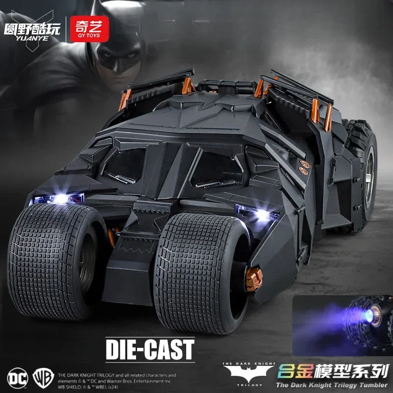 Batmobile Tumbler Alloy Car Model Metal Toy Vehicle Spray Diecast 1:18 Sound Light Toys Kids Birthday Gift Collection Home Decor