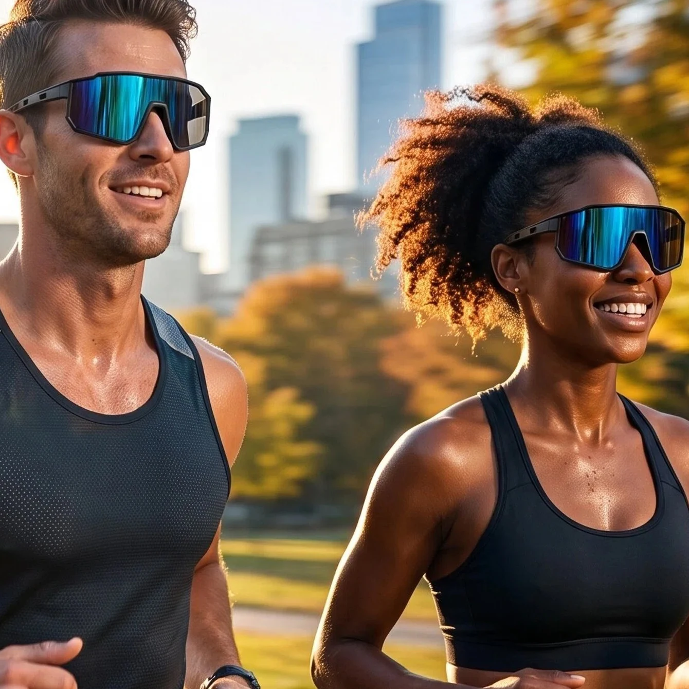 Fashion Cycling Sunglasses UV400 Windproof Full Frame Sports Glasses Outdoor Running Driving Cycling Hiking Eyewear