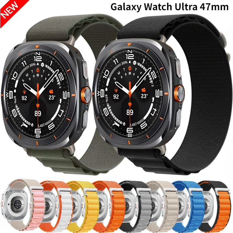 Alpine Loop Strap For Samsung Galaxy Watch Ultra 47mm Adjustable Sports Nylon Bracelet Watchband For Samsung Galaxy Ultra Correa