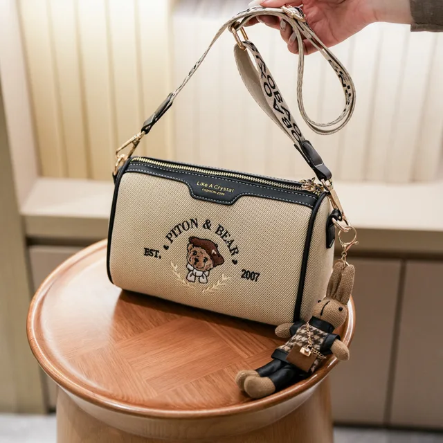 Beibaobao torebka na ramię crossbody 2024 nowa modna torba na co dzień retro torba damska torebka o dużej pojemności Одноплечий мешок