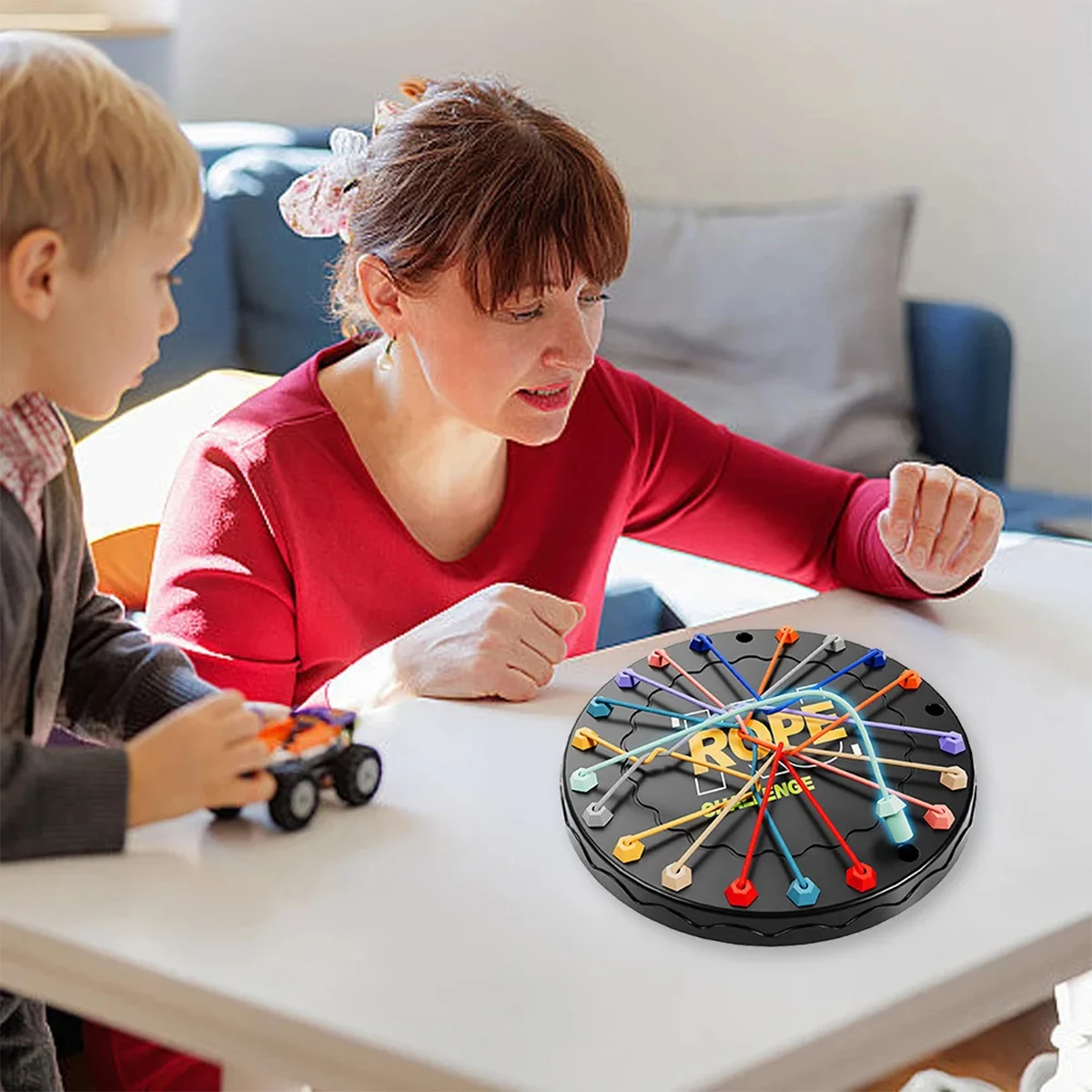 어린이 로프 브레이킹 배틀 테이블 게임 장난감 부모 자녀 재미있는 대화 형 로프 브레이킹 매듭 장난감 테이블 게임 퍼즐 장난감
