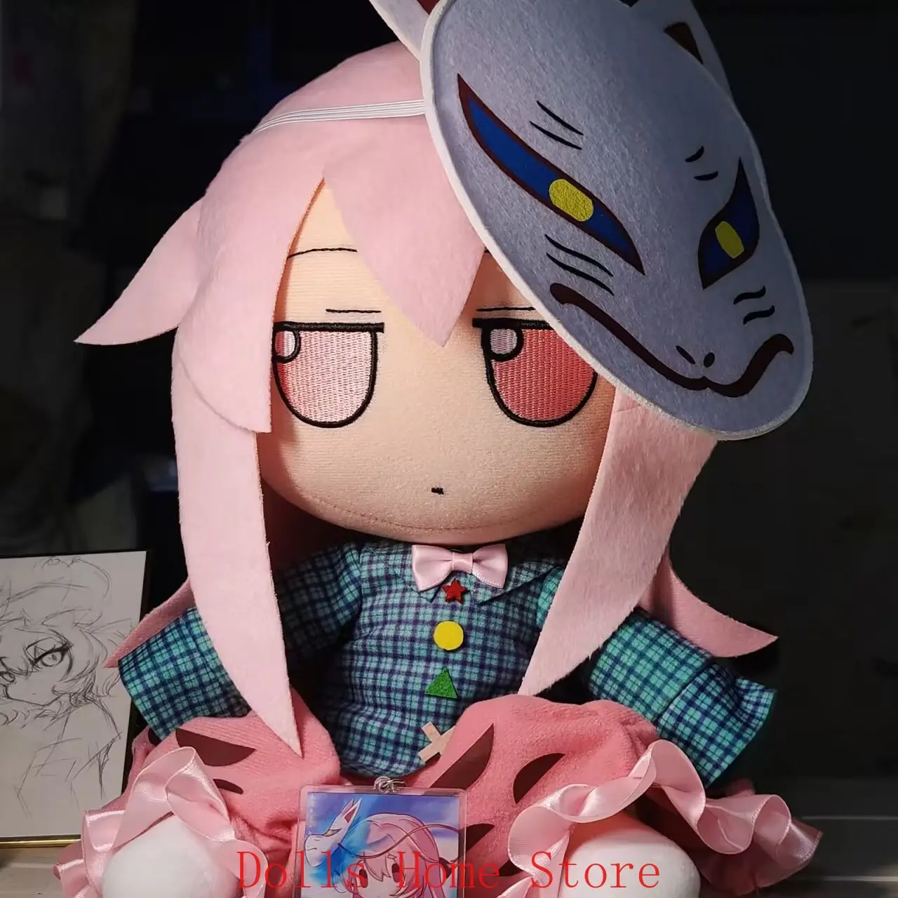 

Hata no Kokoro Touhou Project Girl Cute 30Cm Anime Fumo Series Sitting Plush Pillow Cartoon Stuffed Plushie Xmas Gifts