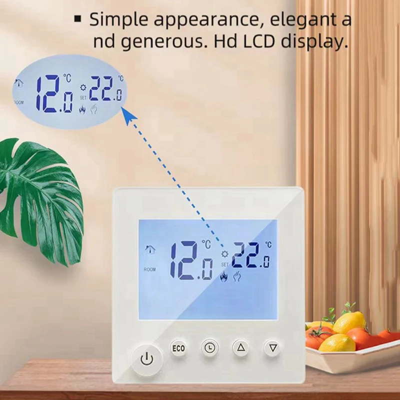 Новинка, электронный термостат для теплого пола, домашний термостат, регулятор температуры, цифровой ЖК-дисплей