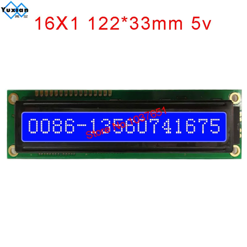 1601 16x1 Big Large Size Character Lcd Display Blue  Screen Size 122x32mm 1601B