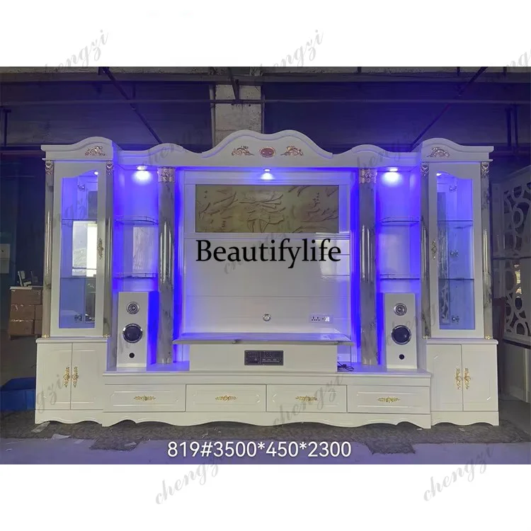 Modern Design White Wood Tv Stand Storage Display Wall Cabinet Home Furniture Luxury Led Wooden Living Room Tv Cabinet