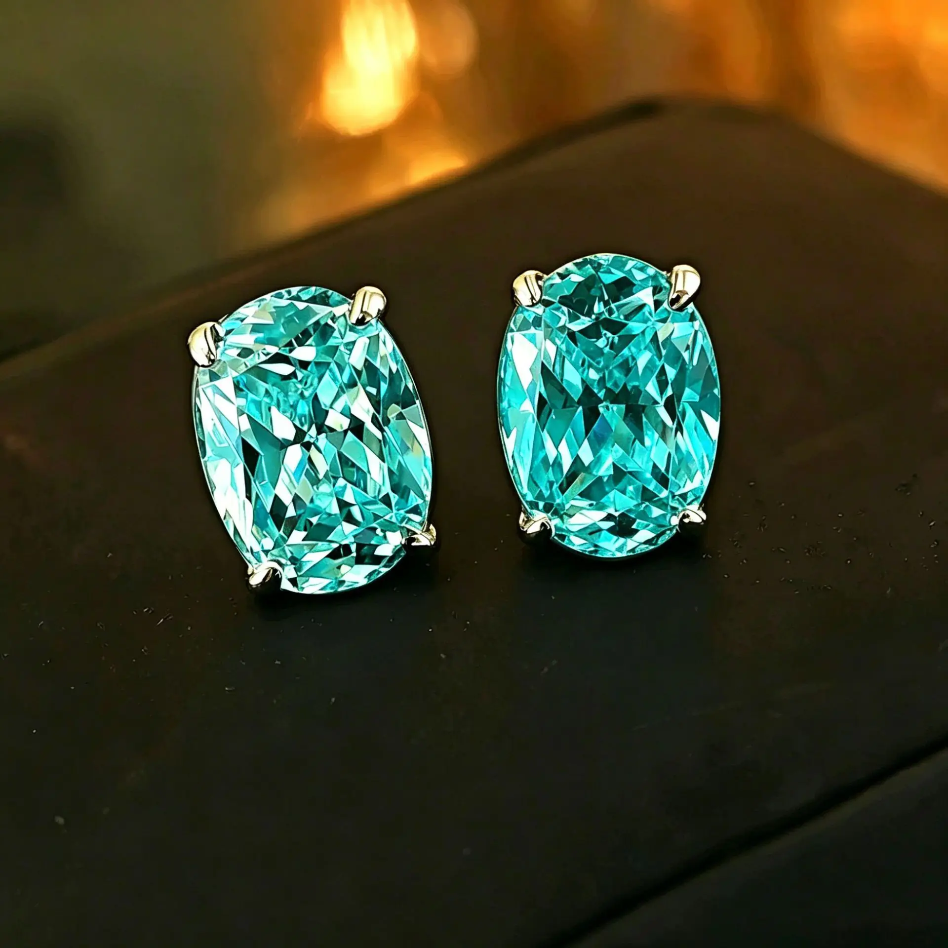 2026 Neue Produkteinführung - Meistverkaufte Diamant-Paribadeni-Eis-Schnitt Lange Kissenförmige Weiße Zirkonium-Ohrringe aus Reinem Silber, Einfach – Detail 21