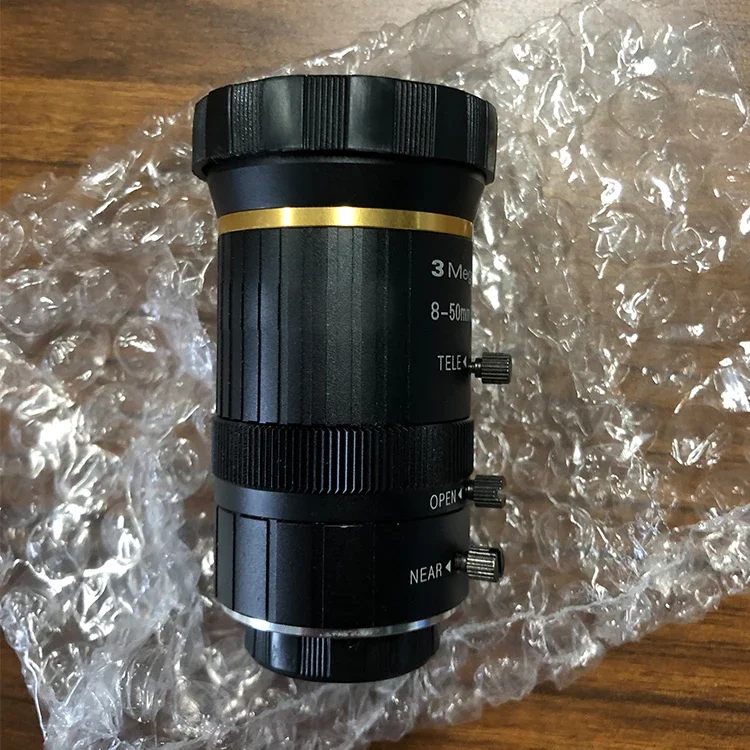 ZR-M0850MIR-3M Lente de zoom industrial lente focal vari longitud focal real 8-50 mm (7 mm) Formato 3 MP Rango de iris de 1/2,5 pulgadas F1.4