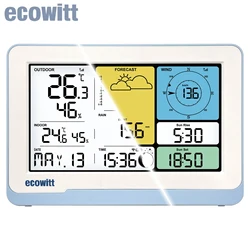 Ecowitt WS3800_C/WS3820_C Wi-Fi Weather Station Receiver, 7.5 inch LCD Display Console, Support IoT Devices WFC01 & AC1100