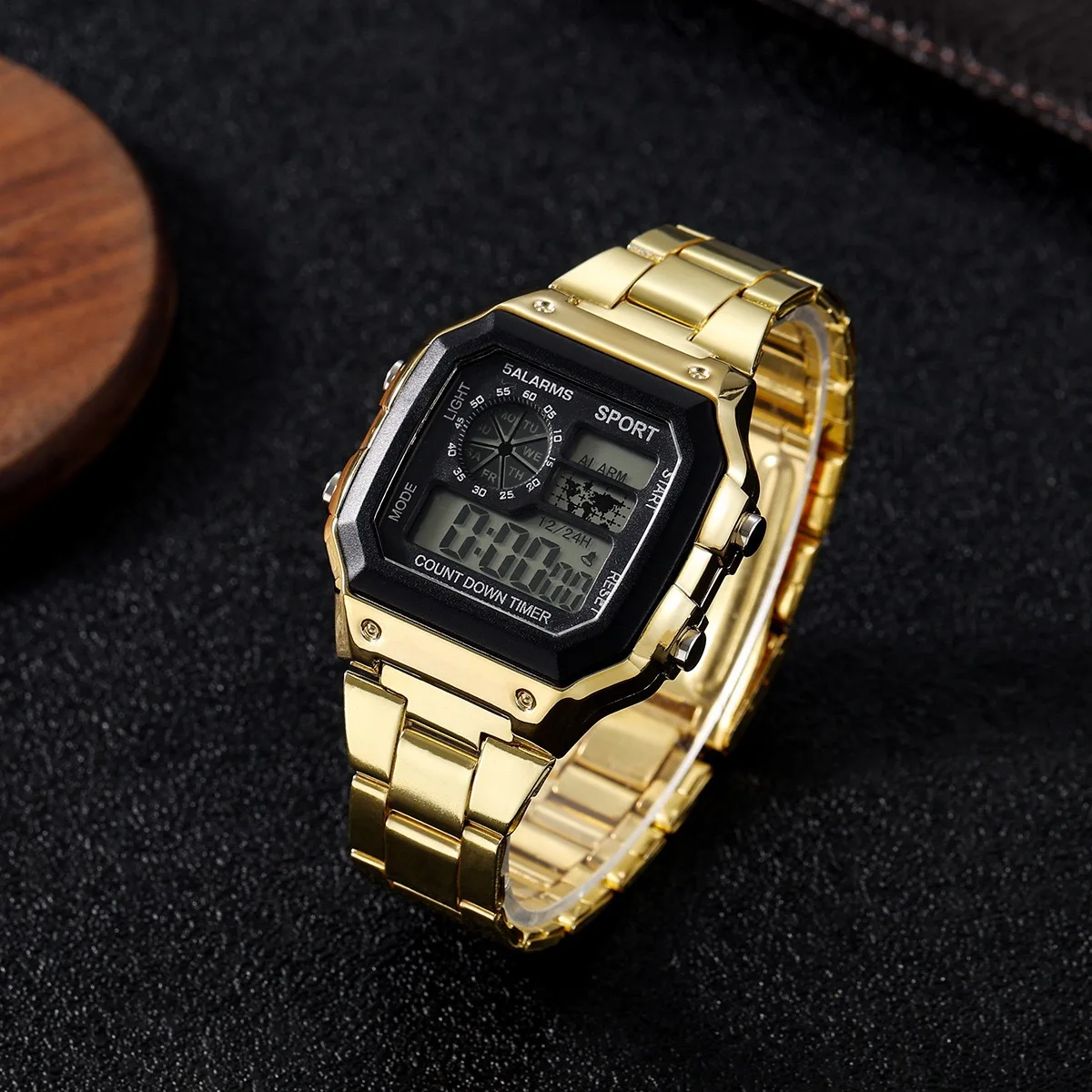 YIKAZE Sports Watches for men LED Digital Men's Wrist Watches Countdown Alarm Clock Sweatproof Male Sport Electronic Watches
