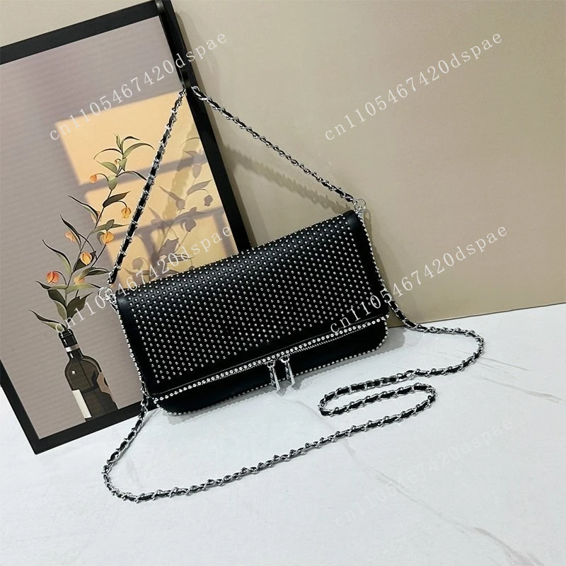 

2025 NewZv Bag, Leather Small Square Bag, European and American Fashion Versatile Wing Underarm Single Shoulder Oblique Span Bag