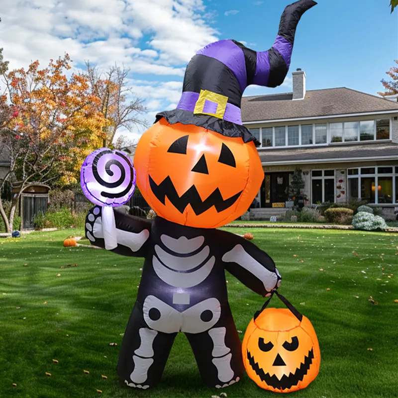 New Inflatable Halloween Pumpkin Ghost witch Gas Model Holiday Party Decorations Yard Layout Props.