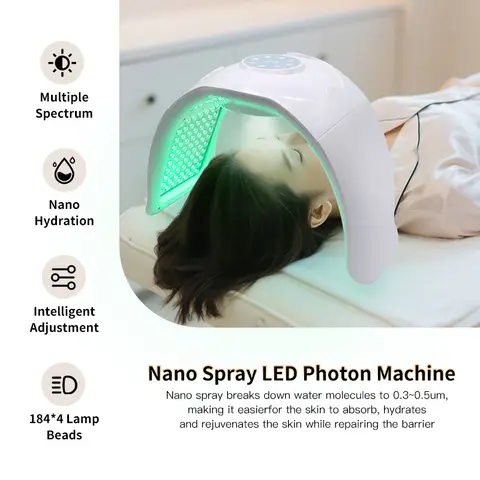 PDT Led Mask For Face 8 Light Therapy Skin Care Home Use Beauty Devices Facial Cleaning Whitening Skin Moisturize Rejuvenate