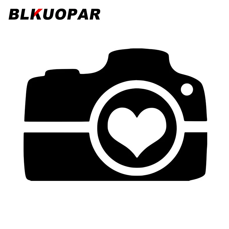

BLKUOPAR Camera Heart Car Stickers Graphics Personality Decal Windows Trunk Motorcycle Windshield Caravan RV Car Door Protector