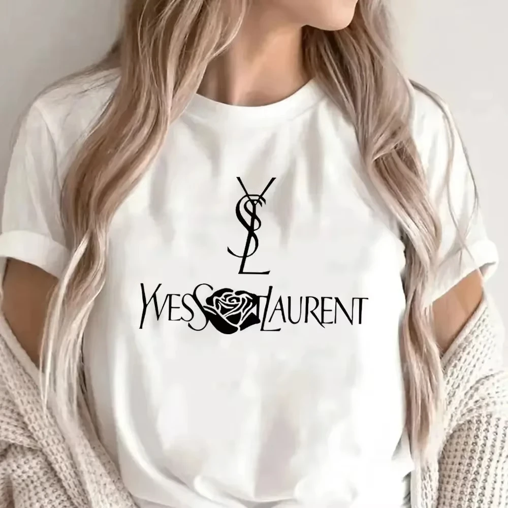 New Hot 2026 Summer Fashion Top Quality Print High Quality Cotton Summer T-shirt Summer Women's Top Luxury Tee Ins Y2k