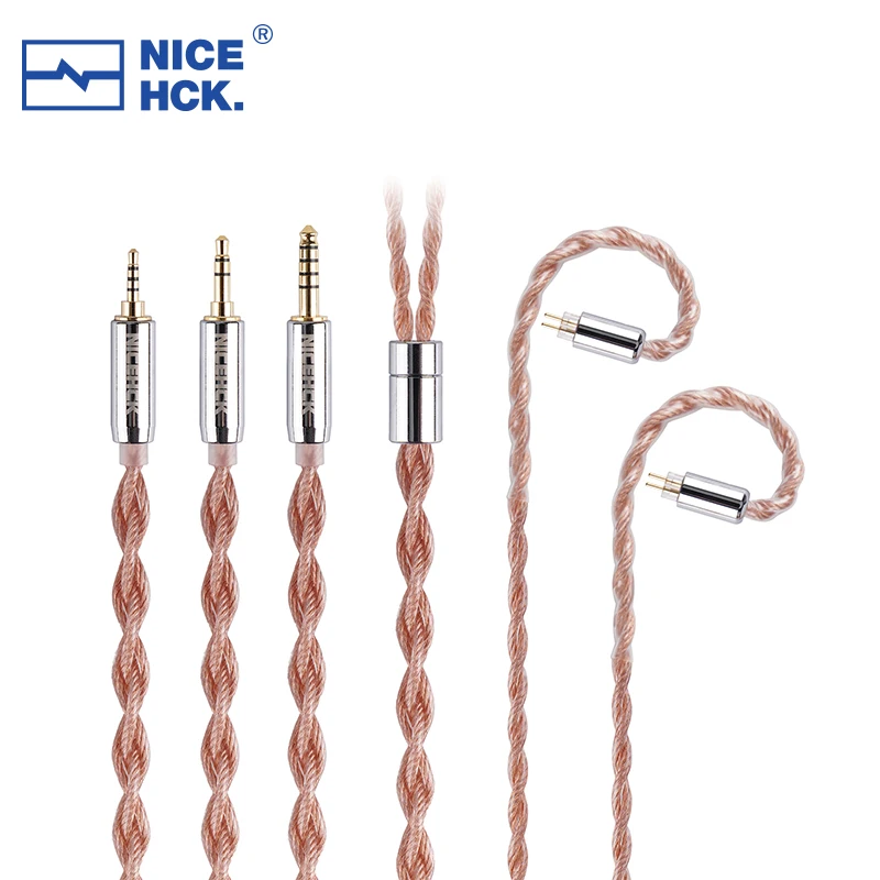 Nicehck earofc 5n ofc + 5n banhado a prata ofc fone de ouvido atualização cabo hifi 3.5/2.5/4.4mm mmcx/2pin para bravura bênção de inverno db2 f1