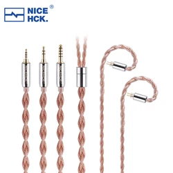 NiceHCK EarlOFC 5N OFC + 5N 은 도금 OFC 이어버드 업그레이드 HIFI 케이블, 3.5mm, 2.5mm, 4.4mm, MMCX, 0.78mm, 2 핀, Bravery Winter Blessing