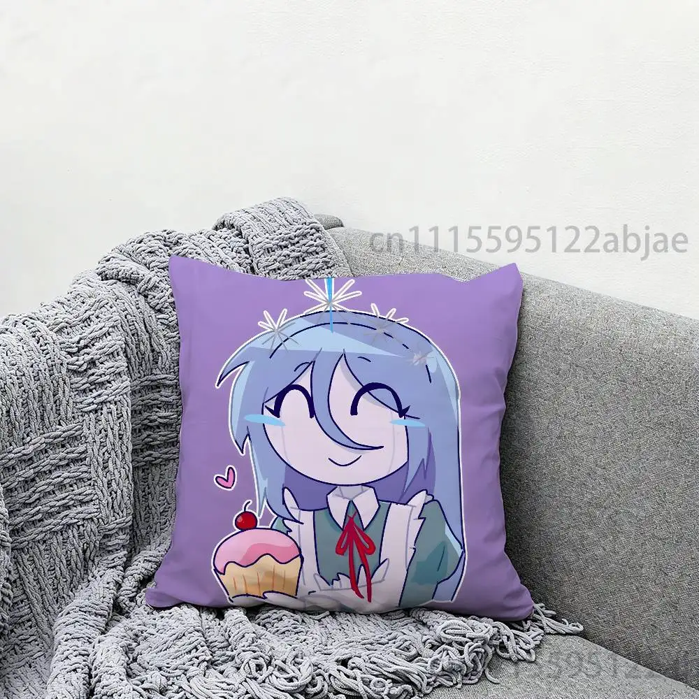 E-Eunoia Frozen Soul-l Throw Pillow Case 50x50cm DIY Square Pillowcase Square Office Cushion Cover