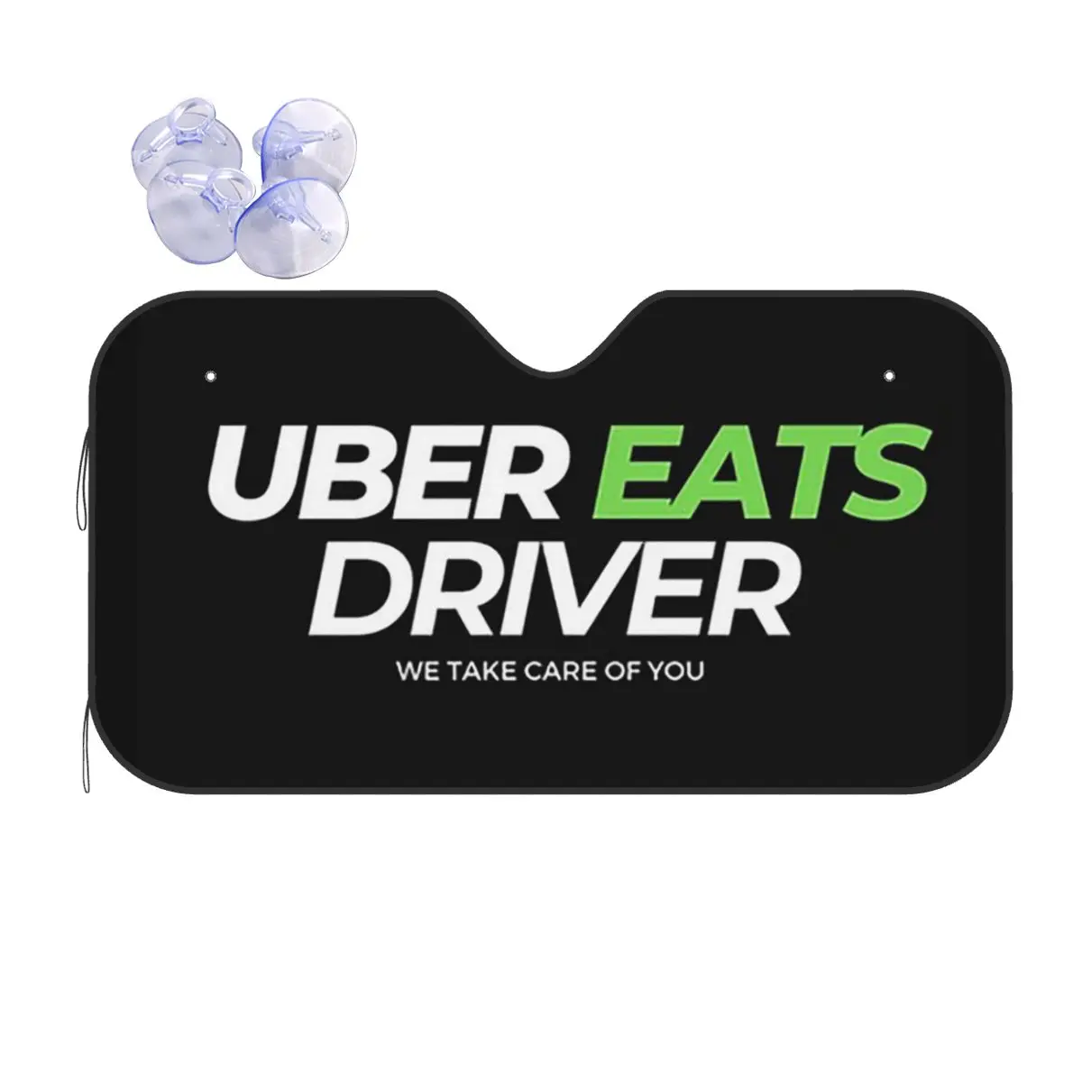 Uber Eats Driver Logo سائق توصيل الطعام ظلة الزجاج الأمامي سيارة الزجاج الأمامي نافذة الشمس قناع الملحقات يغطي