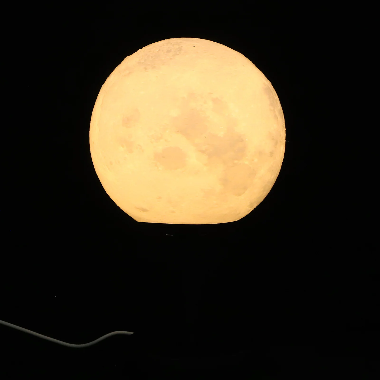 مصباح ليلي على شكل قمر ثلاثي الأبعاد، ضوء ليلي بجانب السرير، ضوء دافئ ناعم، مصباح إبداعي مزخرف لغرفة النوم، ضوء ليلي