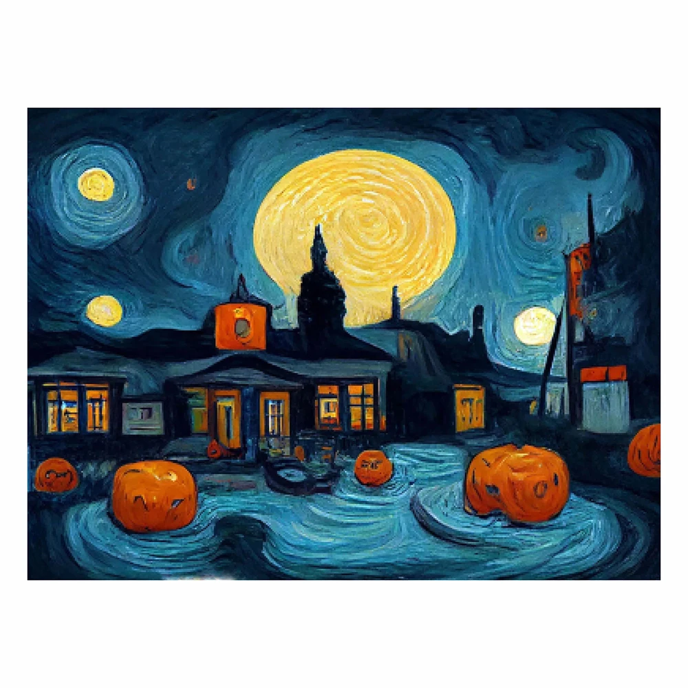 

KamyYi 5d Diamond Painting Van Gogh's Pumpkin Patch Mosaic Handmade Full Square/Round Diamond Embroidery Home Decoration Gift