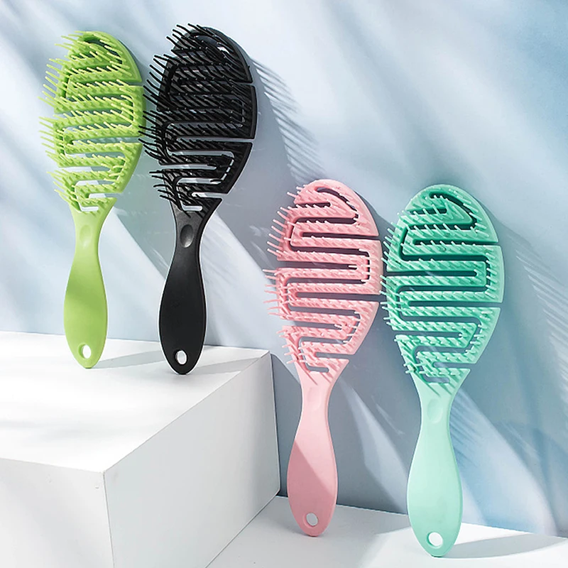 Hollow Out Hair Brush Scalp Massage Combs Hair Styling Detangler Fast Blow Drying Detangling Tool Wet Dry Curly Hair