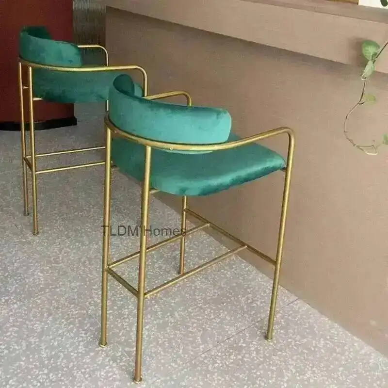 

Кованая кухонная железная мебель, барные стулья в скандинавском стиле, современный минималистичный высокий барный стул, креативный дизайнерский подлокотник для кафе, барные стулья