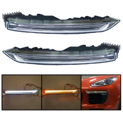 LED DRL Turn Signal Day Light For Porsche Cayenne 3.0T Cayenne S 3.6T 2015 2016 2017 Day Time Running Lights Accessories Parts