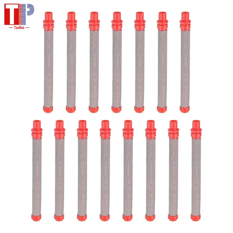 15pcs Airless Spray Gun Filter, High-Pressure Gun Screen Filters, Red