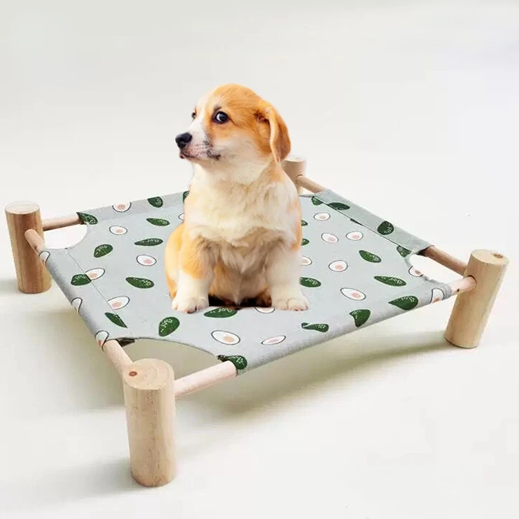 

Online celebrity pets kennel puppy bed pet solid wood camp bed wooden dog beds hammock can be disassembled and washed kennel