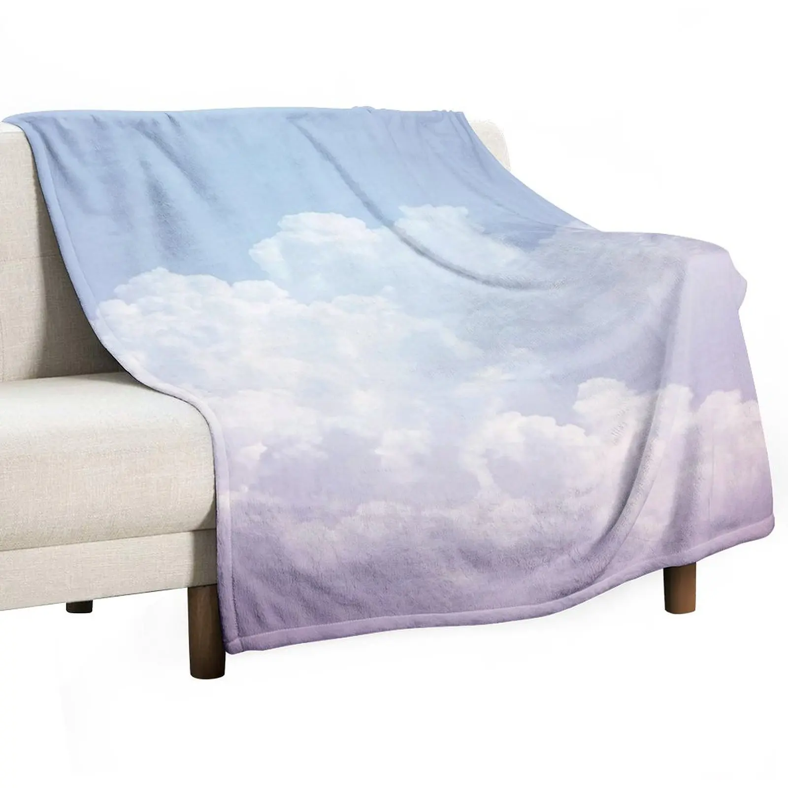 

Dreamy Cotton Blue Sky Throw Blanket Luxury Designer Weighted Baby Plaid Blankets