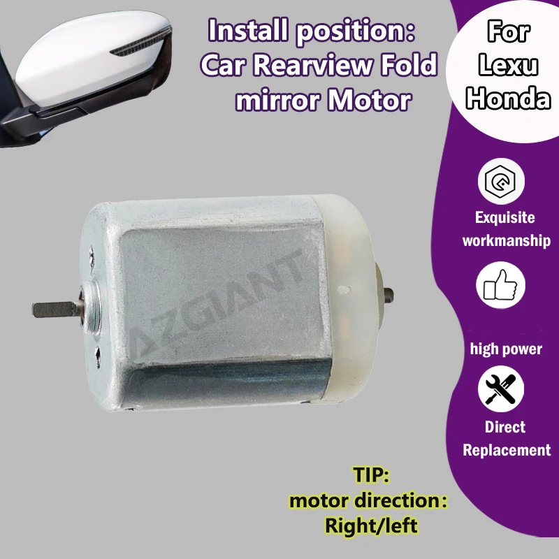 

AZGIANT BD400Y20/BD409304 Car Power folding side view mirror Motors For Lexus LS430 UCF30/ES300 ES330 XV30/Honda Jazz Fit Accord