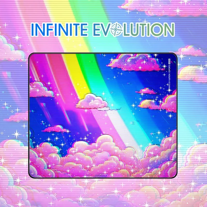 

Pixel Rainbow Стеклянный коврик для мыши Sora Игровой коврик для мыши Индивидуальный узор Закаленный гладкий коврик для игрового стола Fps Киберспорт Офисные игры