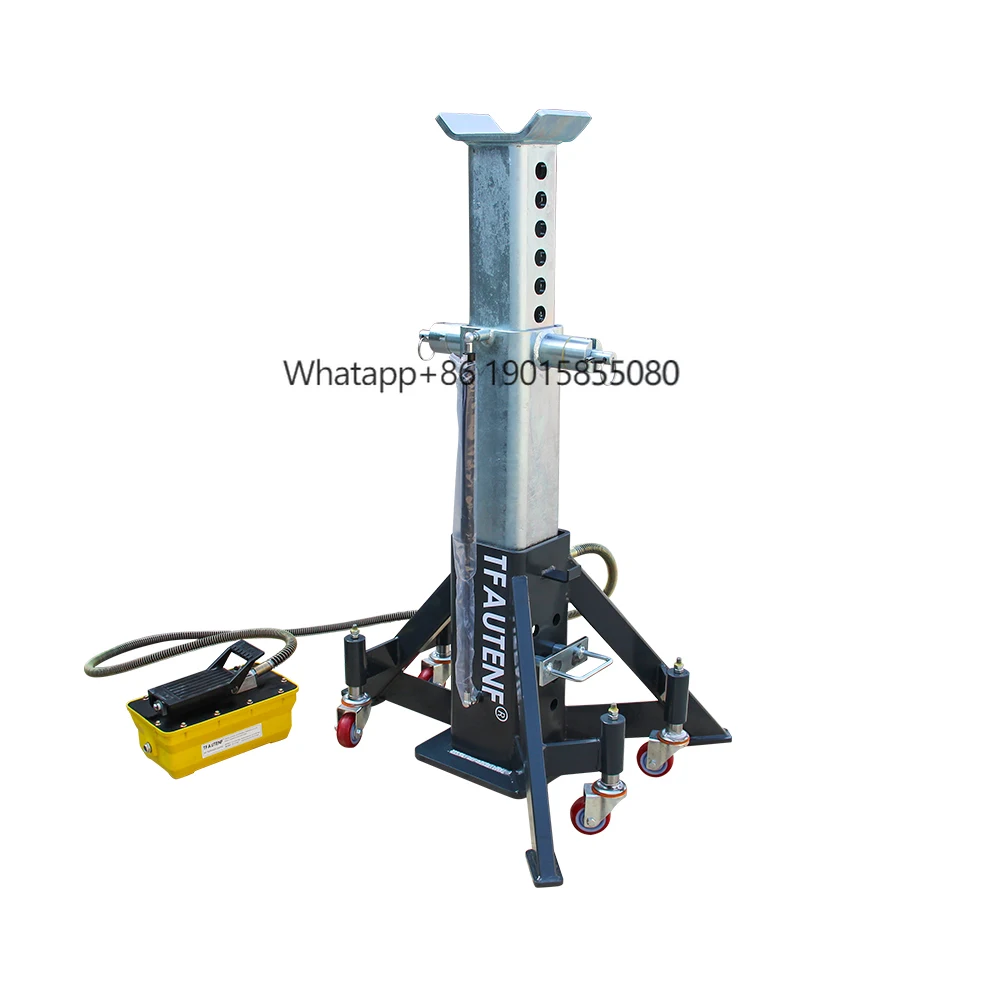 

TFAUTENF Pneumatic Portable 55000lbs Bus Car Jack Stand Lift Hydraulic Heavy Duty 25T Truck Jack Stand Lift with Lock System