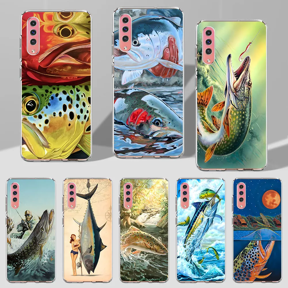 Trout Fish Fishing Case for Samsung Galaxy A70 A70s A20e A30s A8 A40 A50 A50s A20 A30 A7 A6 2018 A25 A22 TPU Soft Phone Cover