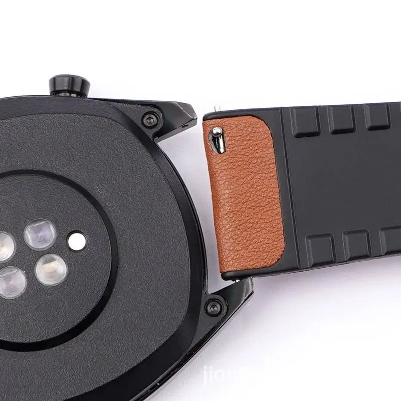 حزام ساعة هجين من الجلد + السيليكون لساعة Redmi 4 5 5 Active 5Lite لـ Xiaomi Band 8Pro 9Pro