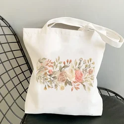 Girl Shoulder Yellow Cosmos Flowers Printed Tote Bag Shopping Bag Lady Canvas Bag Women Harajuku Shopper Handbag Shopper