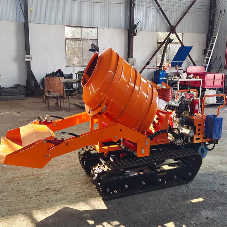 YG Mini Mobile Portable Cement Concrete Mixer Small Hydraulic Shovel Loader Hand-held/stand-driven Crawler Concrete Mixer