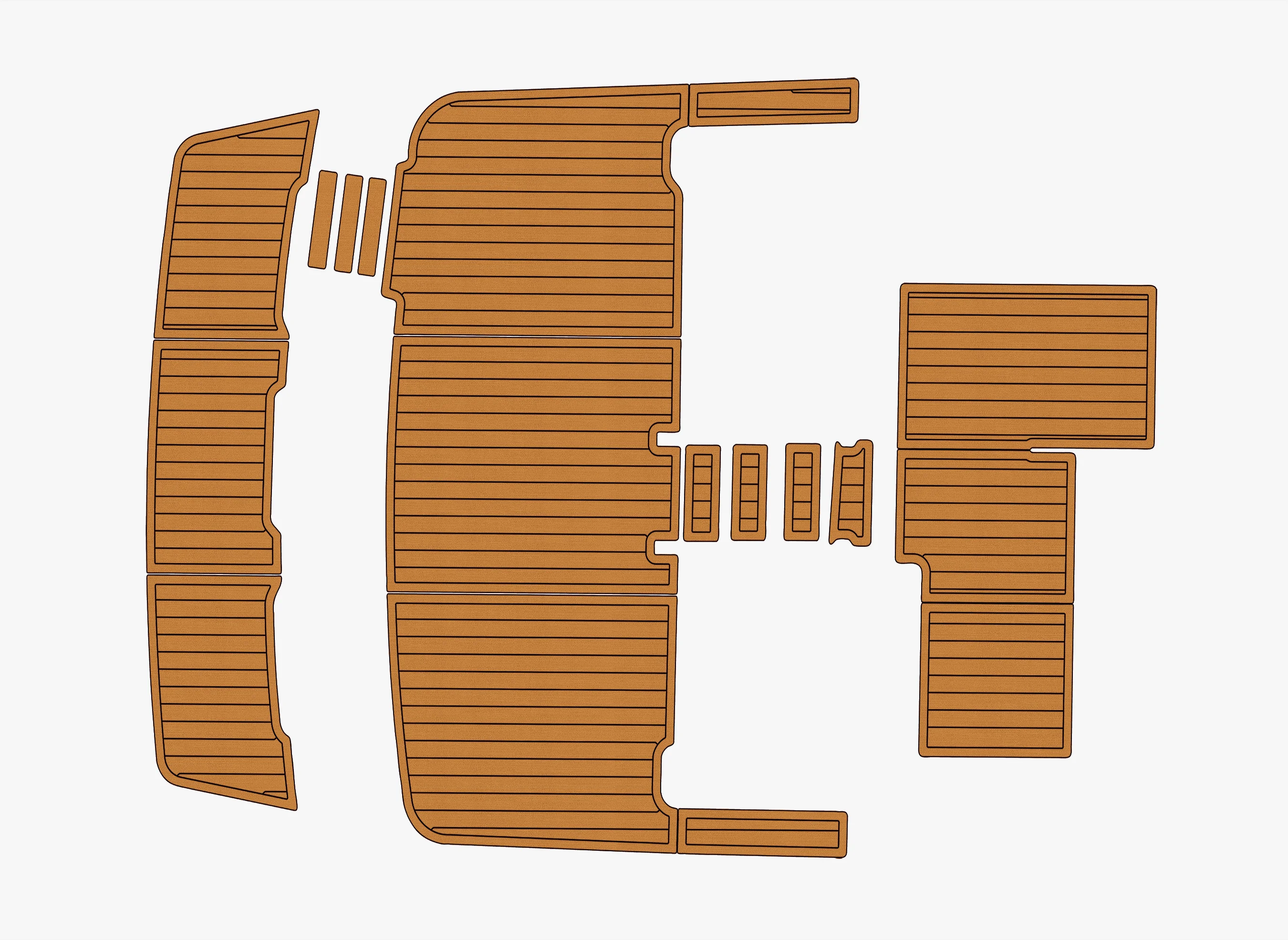 

Self-Adhesive faux Teak EVA Marine Mat-1993-1994 Carver 300 Aft Cabin 6mm (1/4") Non-Slip Boat Decking for Cockpit