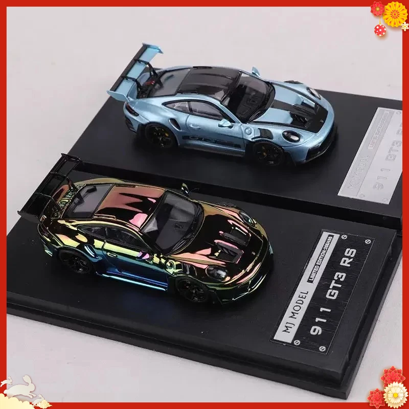 

Модель MJ 1/64: Коллекционная имитационная модель автомобиля 911 GT3 RS из сплава, сувенир, украшение, подарок для хобби и коллекционирования