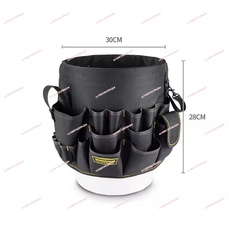 Multifunctional tool bucket bag, electrician , canvas functionalmaintenance, portable construction tool kit