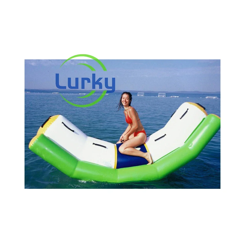 

Inflatable Water Park Play Props Customized water seesaw trampoline flying fish wind and fire wheel top banana boat